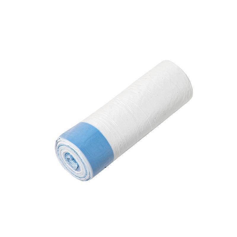 Drawstring Thickened White Garbage Bags - Large, Break-Point Design for Kitchen and Dorm Use