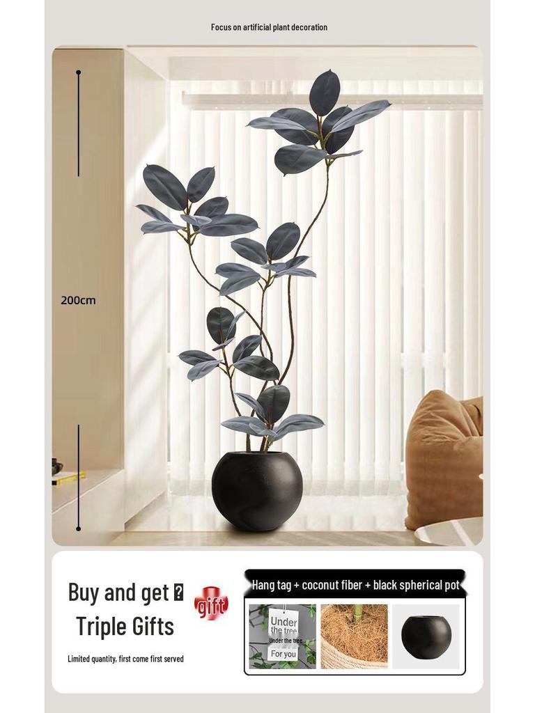 Luxurious Large Faux Green Plant Decoration for Indoor Use