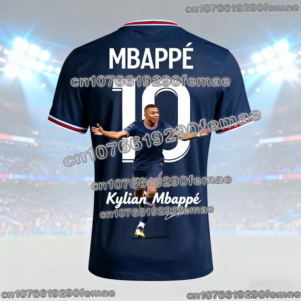 2026 Mbappé #10 3D Gedrucktes Fußball T-Shirt Herren Damen Kinder Trainingsshirt Freizeit Sportbekleidung Sommer Fan Edition Fußballtrikot