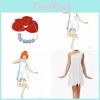 Modern Halloween Greek Goddess Athena Costume With White Dress And Accessories For Stage Performances