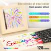 Dual-Color Glitter Brush Pen for Kids - Non-Fading, Bold Soft Tip