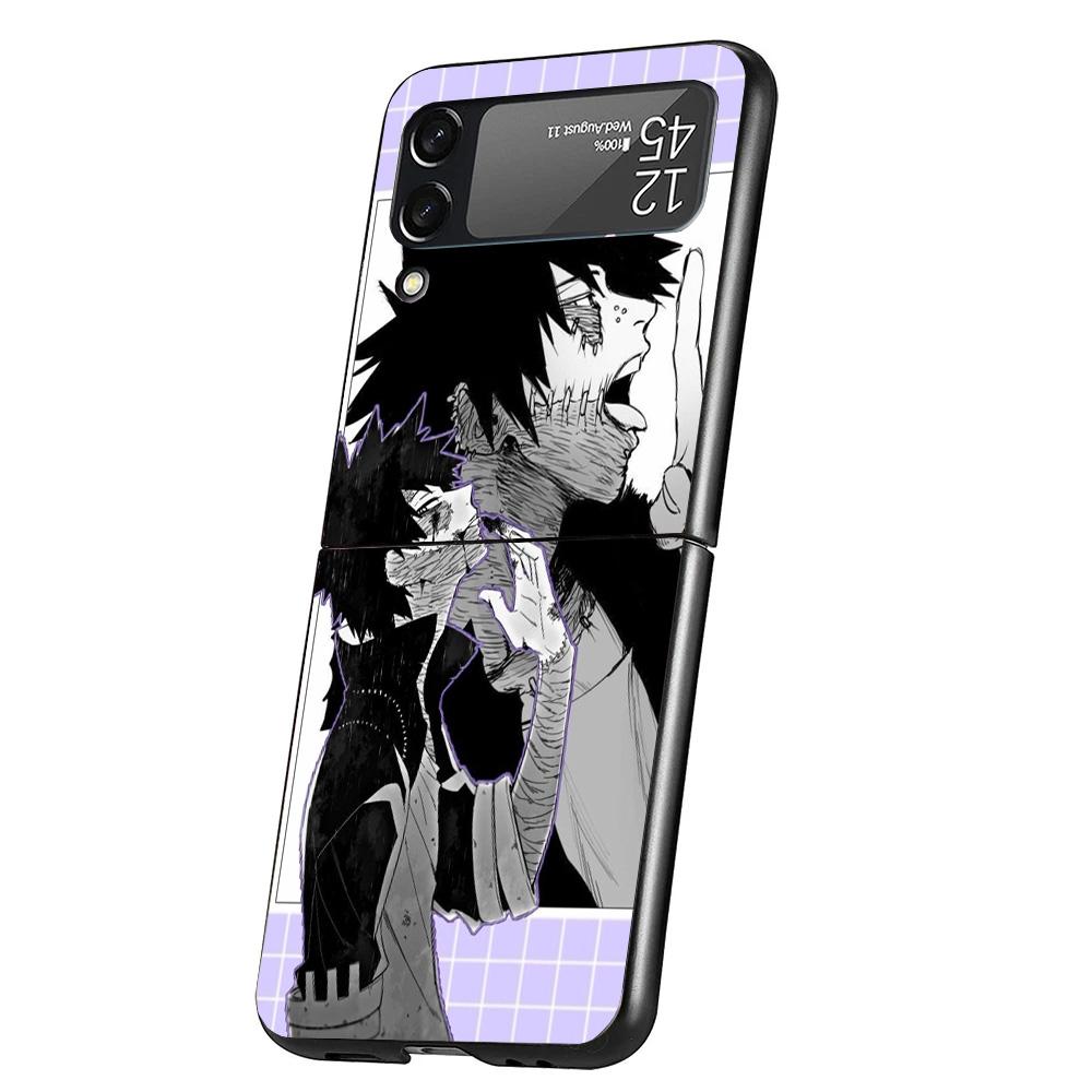 My Hero Dabi Bnha Case Phone Cover for Samsung Galaxy Z Flip 6 5 4 3 5G ZFlip6 ZFlip5 ZFlip4 ZFlip3 Black Hard Trend Fundas