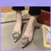 Summer Sunflower Crystal Toe High Heeled Sandals For Women With Transparent Water Drizzle Design