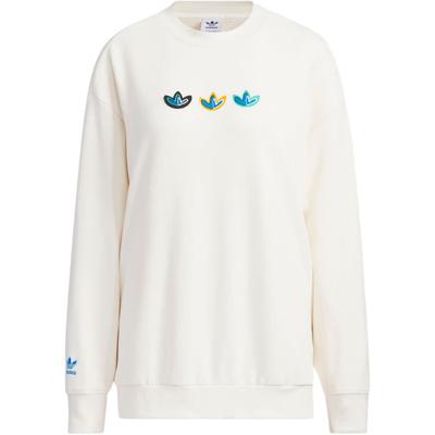 Originals Trefoil Heart Logo Crew Neck Sweatshirt Women Tops White IK8662