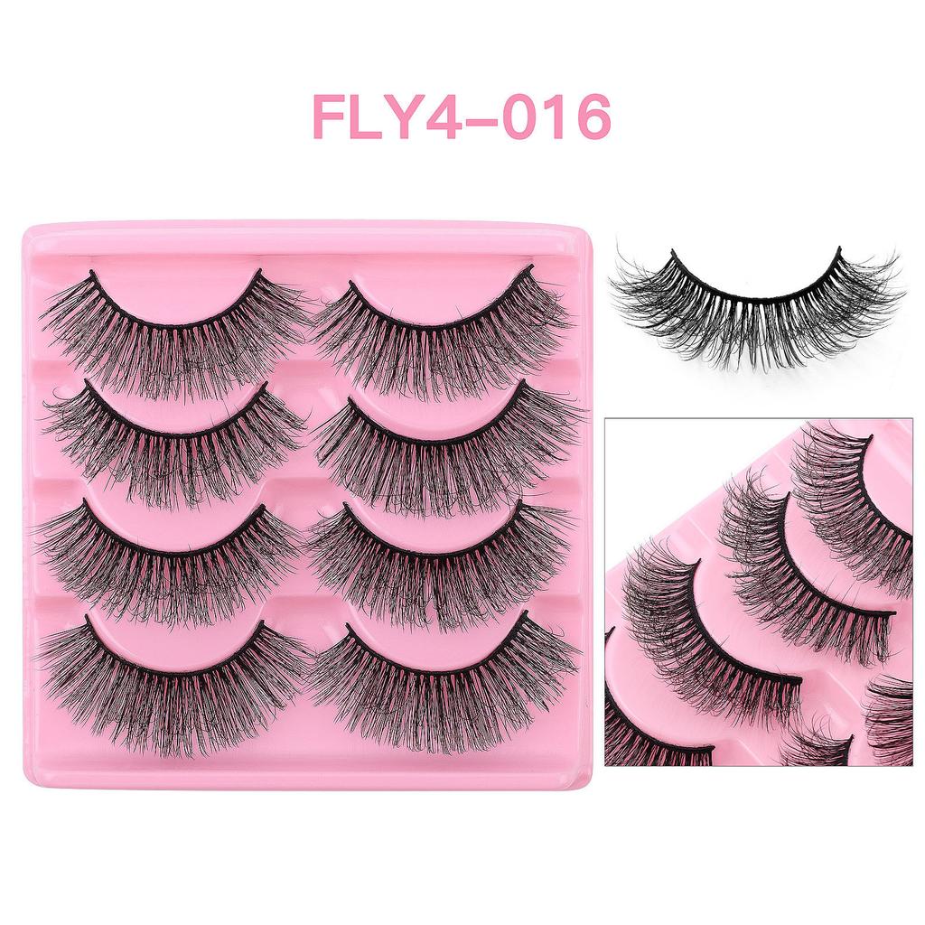 4 Pairs Of False Eyelashes, Thick Eyelashes, Exaggerated Fried Hair, Simulated Messy Eyelashes