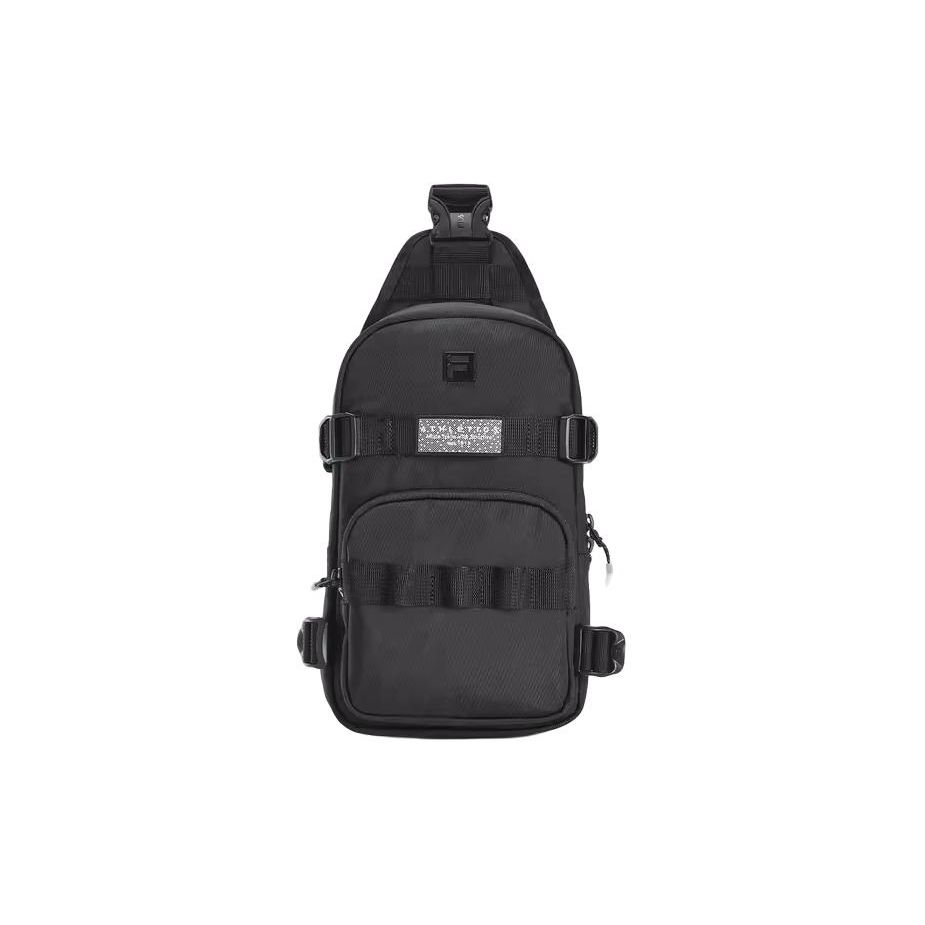 Fila Fitness Minimalist Casual Fabric Chest Bag Small Men bags Deep-Black A13M421106FBK Pitch Black,Extra Small