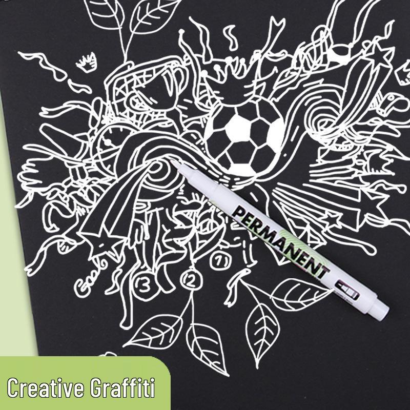 Weißer kleiner Markerstift für Werbung, Reifen-Ausbesserung, DIY-Alben & Graffiti