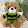 Teddy Bear Plush Toy with Hoodie Soft Stuffed Animal for Christmas Gift Cartoon Huggable Plush Doll for Kids