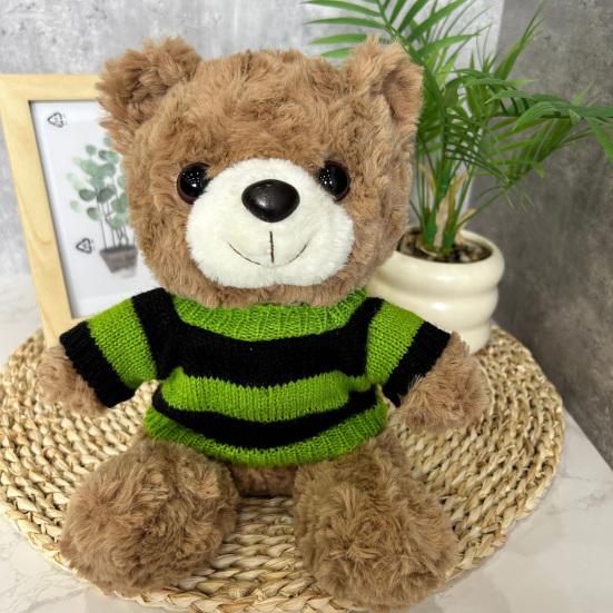 Teddy Bear Plush Toy with Hoodie Soft Stuffed Animal for Christmas Gift Cartoon Huggable Plush Doll for Kids