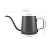 350 Ml Stainless Steel Gooseneck Pour Over Drip Coffee Maker Tea Coffee Cup Pot Black