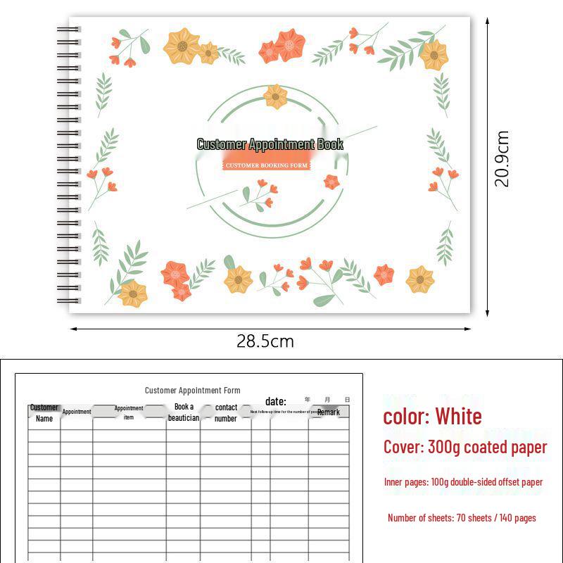 

Beauty Salon Appointment & Customer Record Book