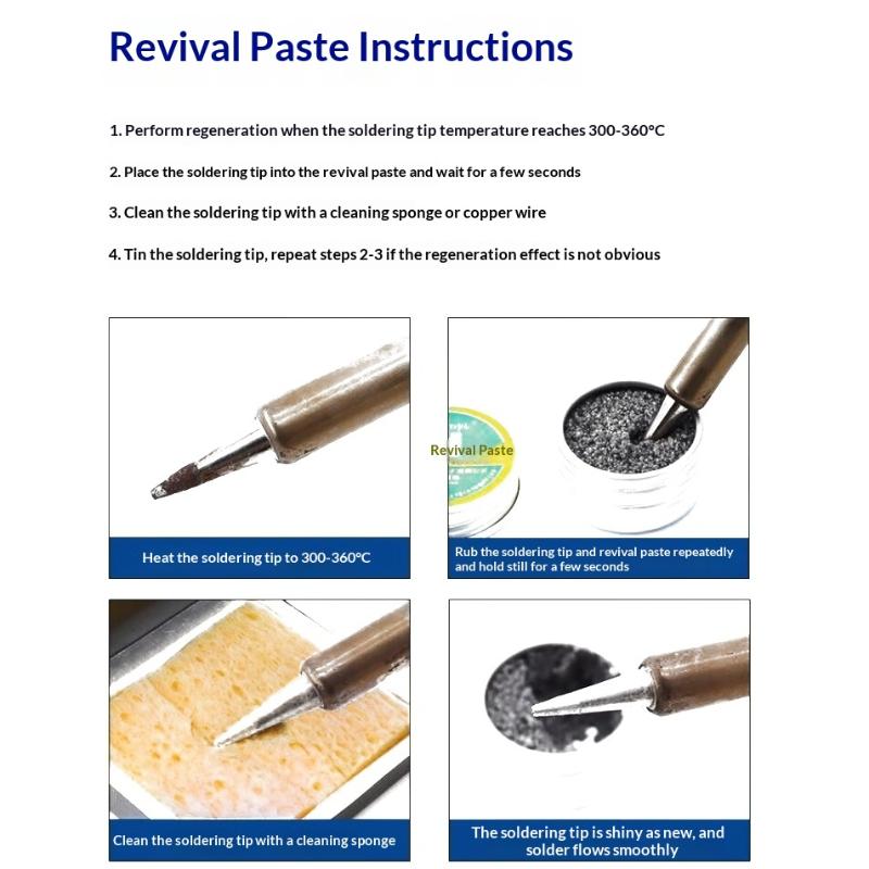 1/3/5Pcs Non-Stick Tin Solder Cream Clean Paste Soldering Iron Tip Refresher For Oxide Head Resurrection Oxidative Activator