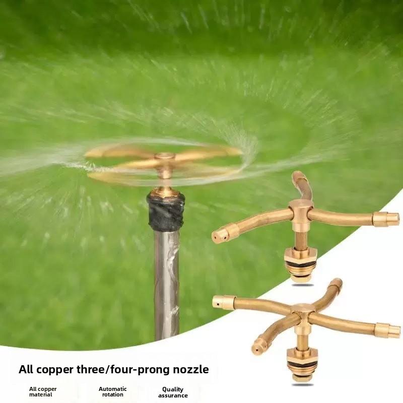 1PZ 1/2/3/4 Bracci Automatici Rotanti Irrigatore da Giardino Prato Ugello Irrigazione Spruzzatore Rotante in Ottone