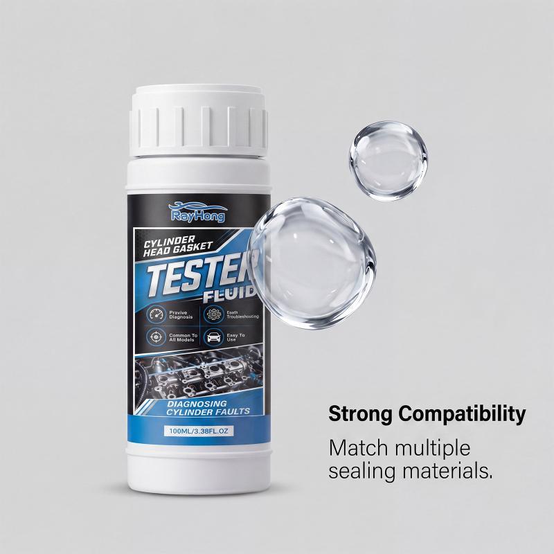 100Ml Cylinder Head Gasket Tester Fluid Coolant Leak Check Liquid Precise Fits All Car Models For Auto Repair Maintenance
