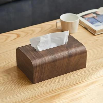 Nordic Style Solid Wood Tissue Box Simple Tissue Organizer Luxury Tissue Case  Table