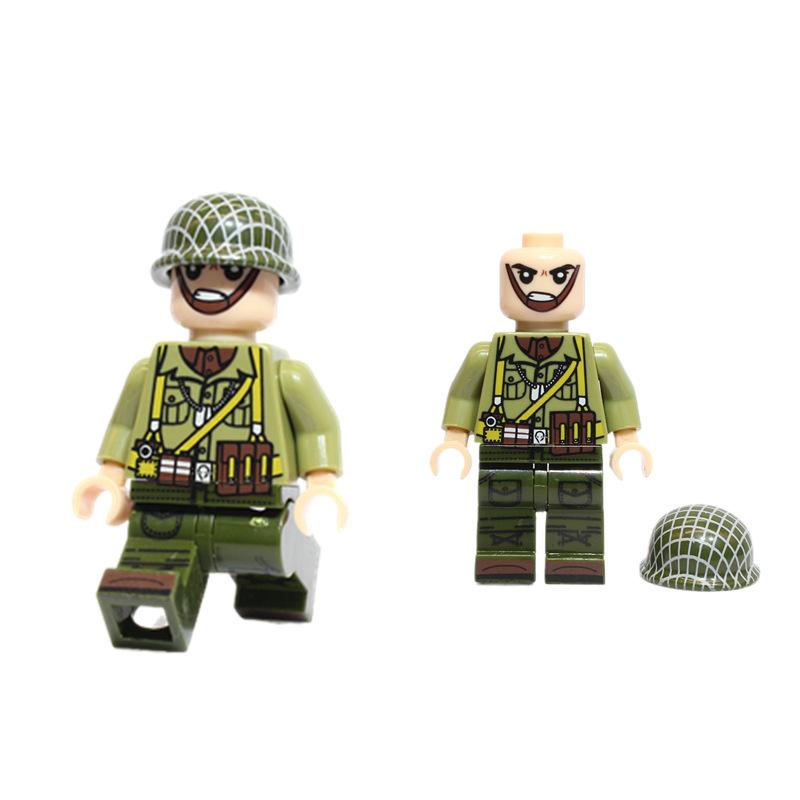 Militärische Soldaten des 2. Weltkriegs, Minifiguren, verschiedene Länder, Bausteinziegel, Weihnachts- und Geburtstagsgeschenk für Jungen und Kinder