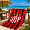 Football Crest Heartbeat Printed Microfiber Beach Towel, Soft And Absorbent, Quick-Dry, Ideal for Summer Travel, Beach Essential, Swimming Pool