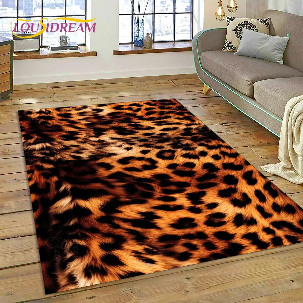 Colorful Zebra Stripe Leopard Tiger Carpet Rug for Bedroom Living Room Home Sofa Decoration,Children Game Large Decor Floor Mat