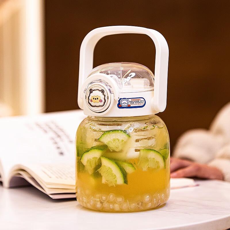 Chuangbaosen 800ml Portable Glass Water Bottle