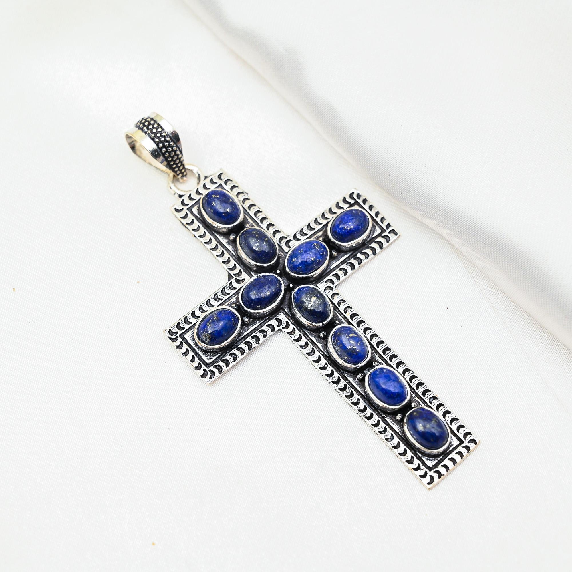 

Подвеска из лазурита, ювелирное изделие ручной работы из драгоценных камней, кулон из цельного серебра 925 пробы, уникальный дизайн ювелирного украшения 3.14 Inches синий