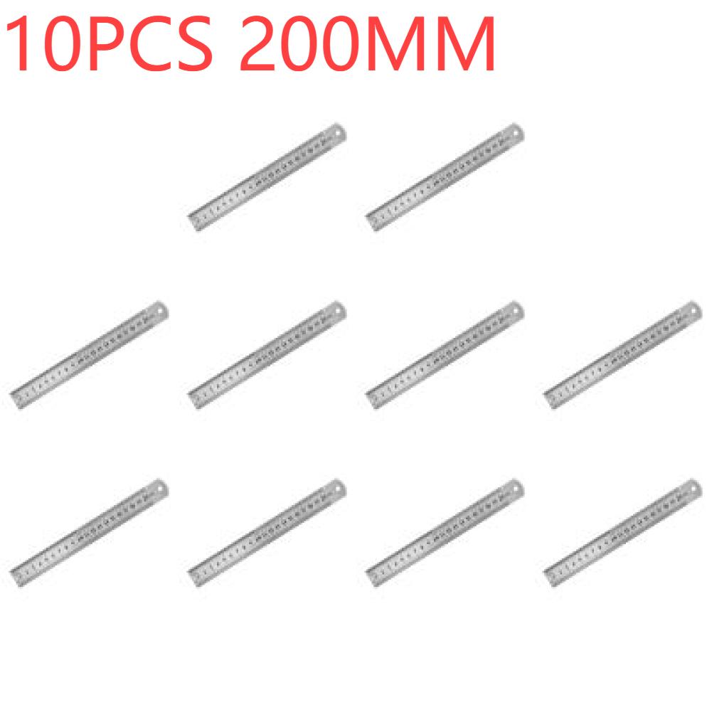 15-50Cm Stainless Steel Ruler Metal Straight Ruler Stationery Drafting Supplies Hand Tools Precision Double Sided Measuring Tool