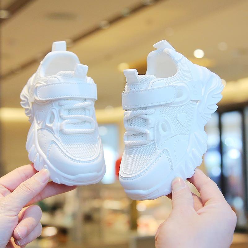 Children's Sports Shoes - Spring/Autumn Collection, Mesh White Sneakers for Boys, Panda Shoes for Girls