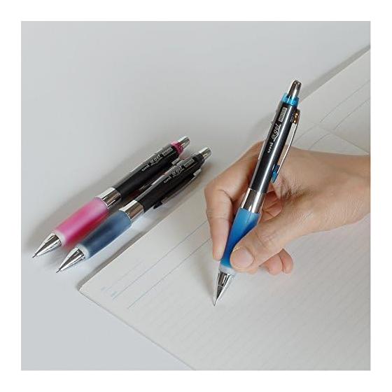 Mitsubishi Pencil Alpha Gel Mechanical Pencil, 0.5mm, Slightly Firm, Black, M5618GG1P.24, Gel Grip, Low Center of Gravity, Light Writing Pressure,