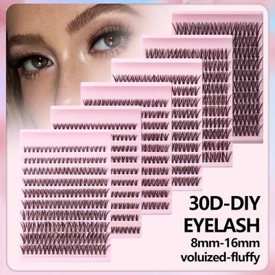 DIY False Eyelash Extensions - Segmented 30D, 40D, 50D, 80D for Self-Application