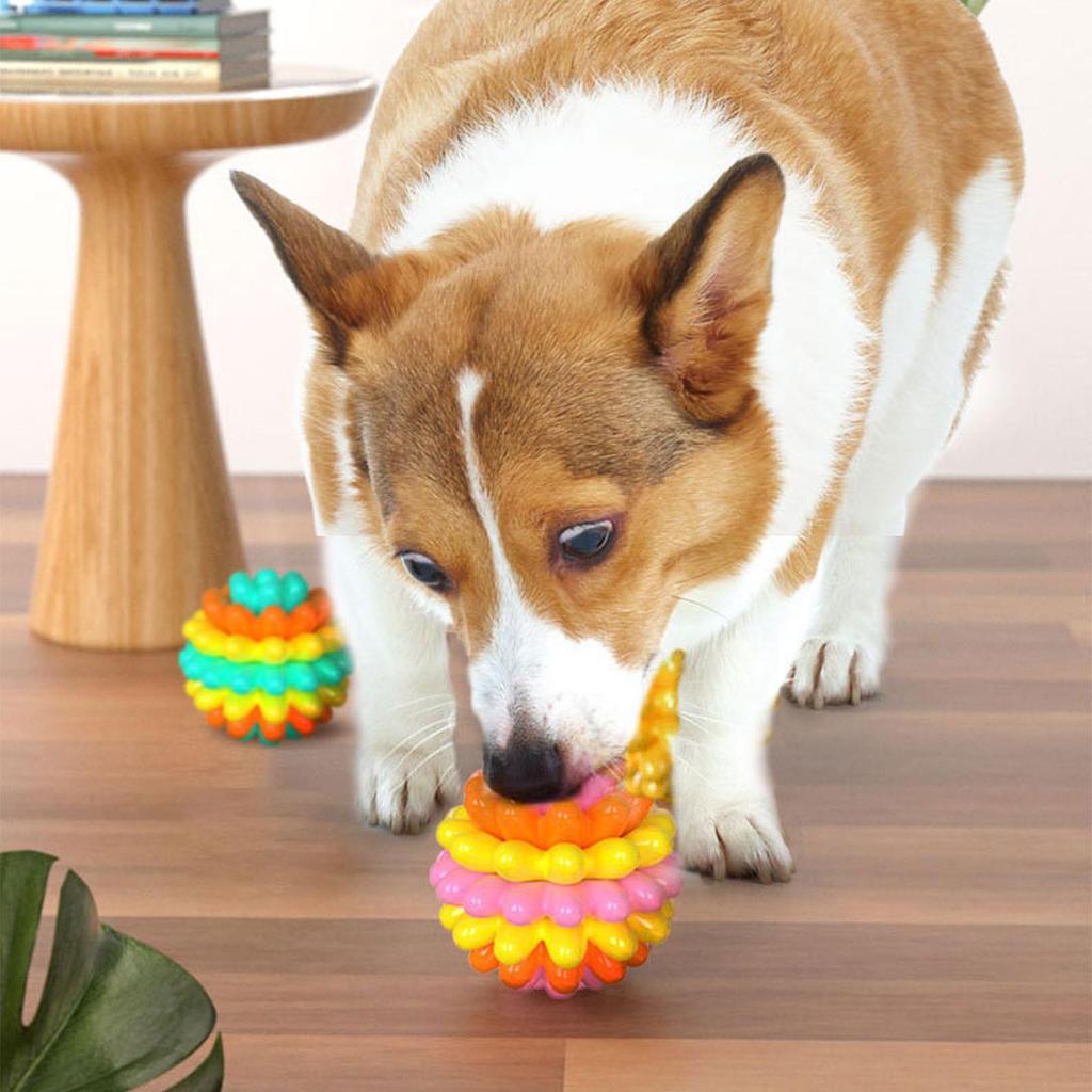 Pet Ball Dog Teething Toys Balls For Aggressive Chewers Fetch Games Puppy Accessories For Pet Moving Exercise Play Boredom