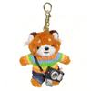 Cartoon Red Panda Plush Keychain Stuffed Red Panda Wearing Sweater Bag Charm with Mini Camera for Backpack Handbag Car Key Accessories