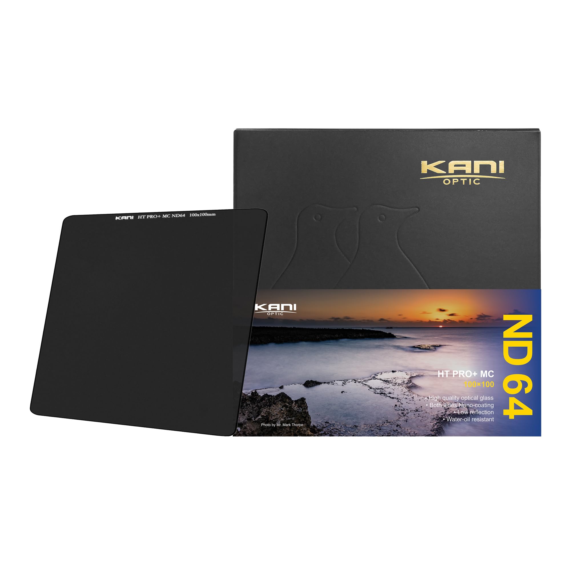 

KANI 100mm Wide Square Filter ND Filter HT MC ND64 6 Stops of Light Reduction Color Cast Low Water Oil Stain Nano 801241 PRO+ 100x100mm, Effect, чёрный