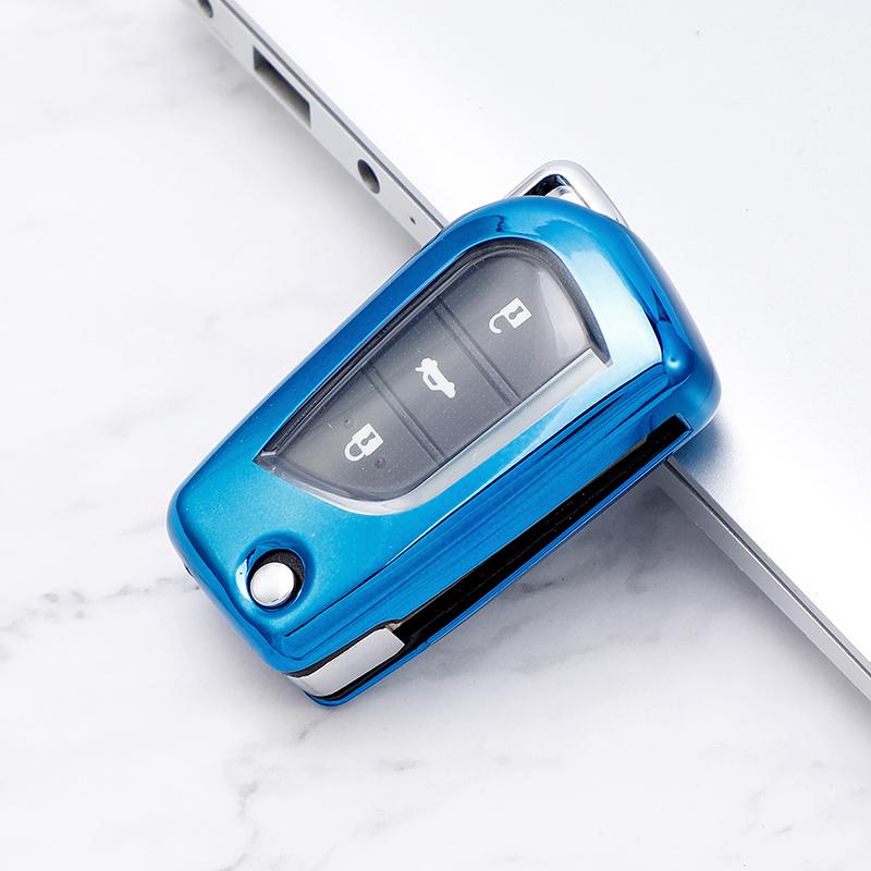 New PC+TPU Car Remote Key Case Cover Shell for Toyota Auris Corolla Reiz Avensis Verso Yaris Aygo Rav4 Scion TC IM 2017 2016