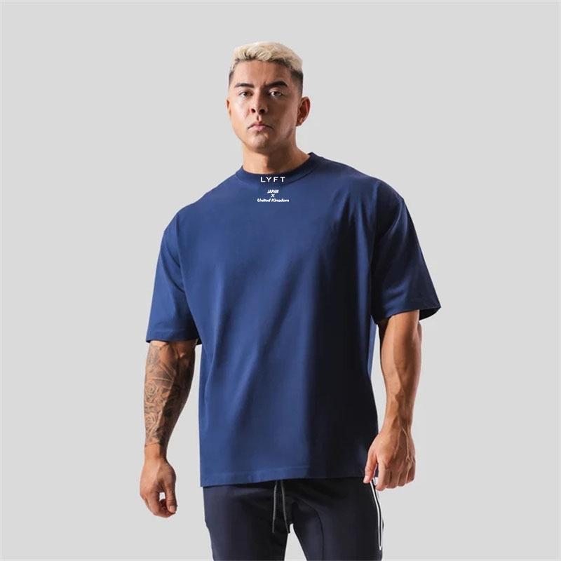 LYFT Men's Classic Logo Pure Cotton Short Sleeve T-Shirt - Ideal for Fitness, Running, and Casual Wear