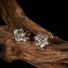 S925 Whole Body Sterling Silver Natural White Crystal Colored Treasure Stud Earrings Women'S Niche Design French Trendy Earrings