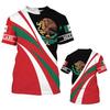 Mexico Eagle Mønster T-skjorte for menn Mote 3D-utskrift T-skjorter Hip Hop Harajuku Kortermet Oversized T-skjorte Uformelle topper med o-hals