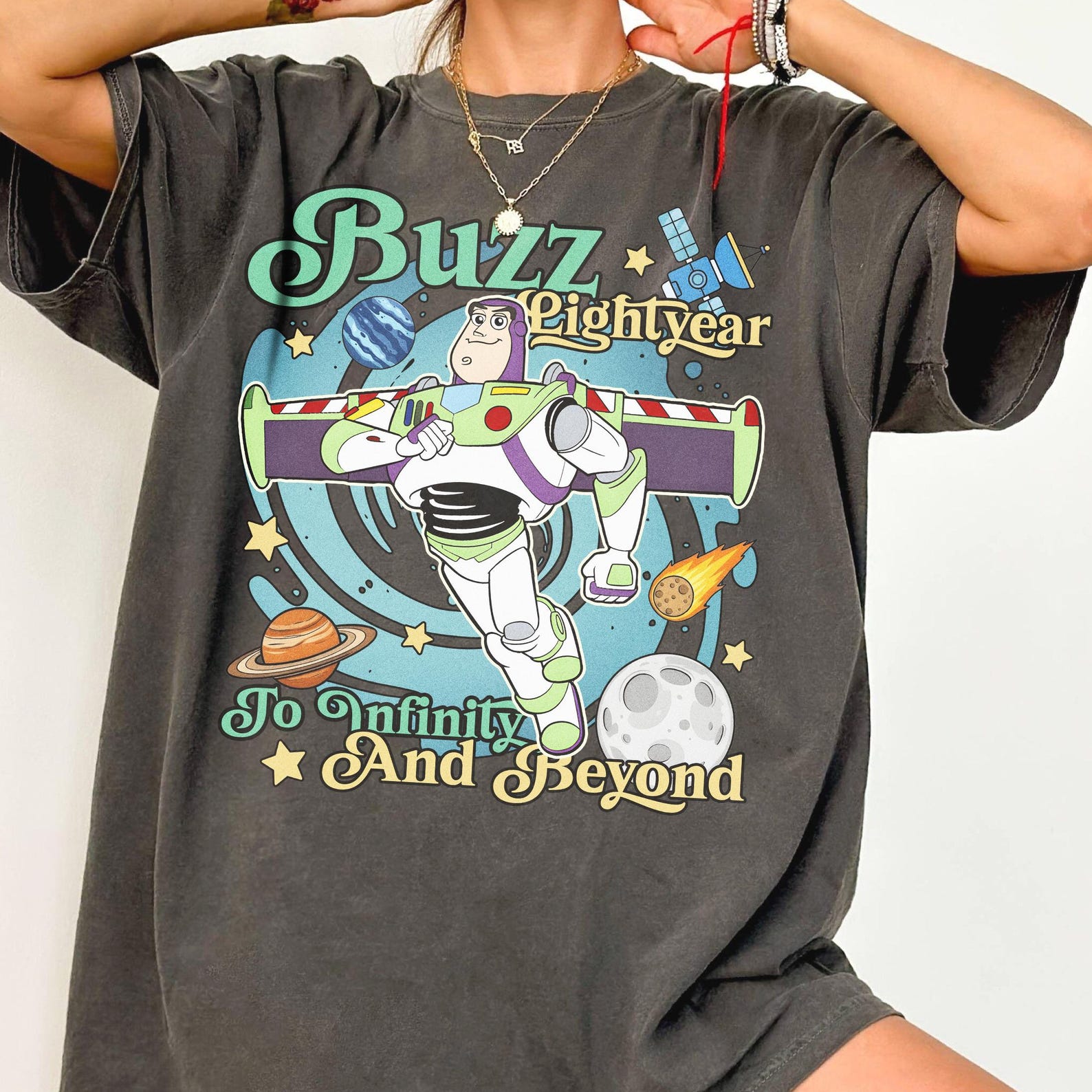 Buzz Lightyear To Infinity And Beyond Shirt, Toy Story Pixar Tee, Space Ranger Disney Outfit 2XL