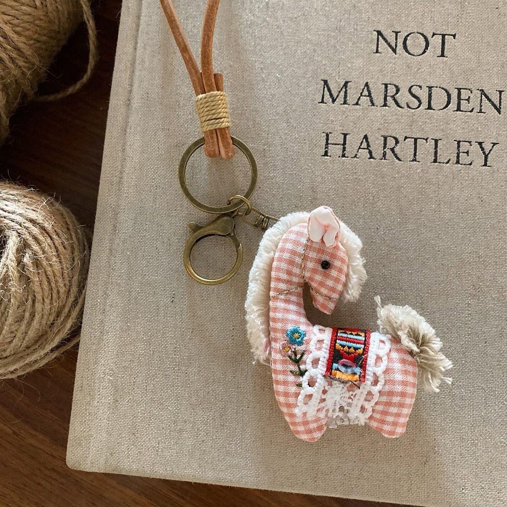 Cute Design Horse Year Key Ring Hanging Decor Pony Pendant Little Horse Keychain  New Year Gift