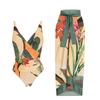 2024 European & American Slimming Retro One-Piece Swimsuit for Beach & Hot Springs
