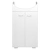 Bathroom cabinet with a free-standing washbasin, oak, 50x86 Tim, with an elongated chrome tap