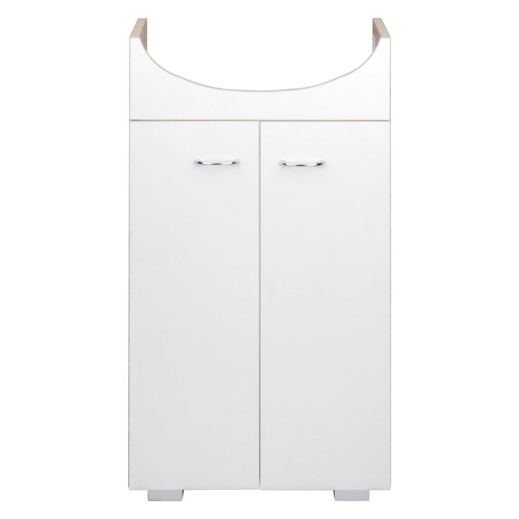 Bathroom cabinet with a free-standing washbasin, oak, 50x86 Tim, with an elongated chrome tap