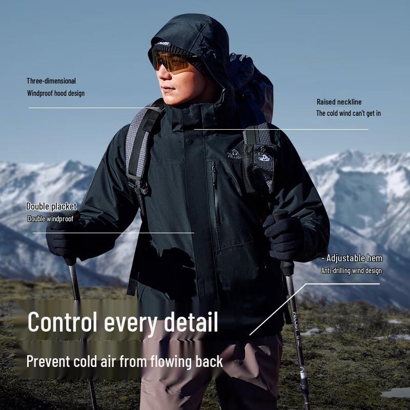Pelliot Unisex Mountain Classic 2.0 3-in-1 Fleece Lined Outdoor Jacket