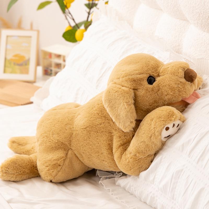 Cartoon Lying Dog Plush Doll Pillow Simulation Cute Labrador Husky Animal Stuffed Toy Home Decoration Gift For Children