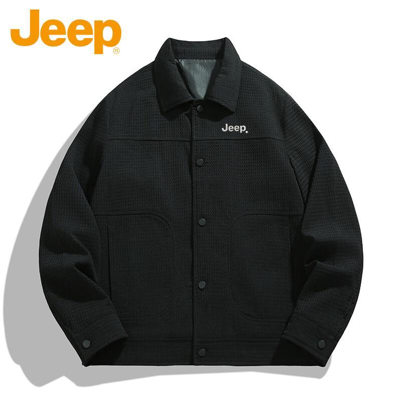 Jeep Men's Spring Autumn Lapel Windproof Casual Jacket