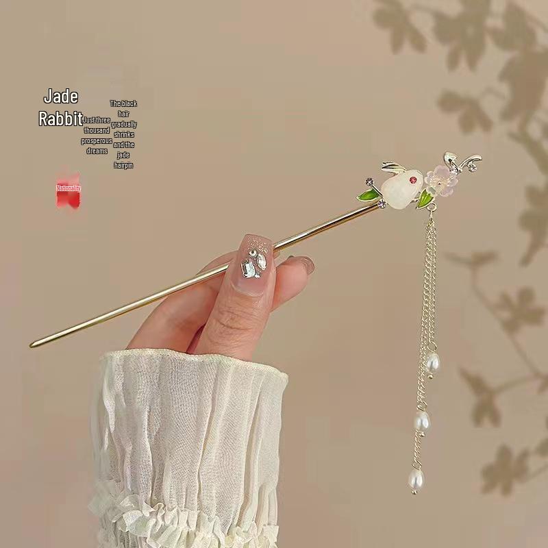 Women's 2026 Spring/Summer Chinese Tassel Alloy Hairpin - Qipao Hair Accessories