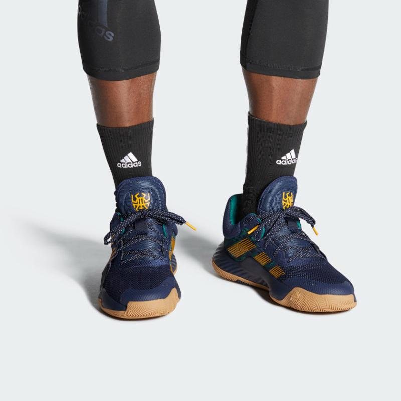 Adidas DON. Ausgabe #1 Marinegrün Gelb Sneaker FV5596