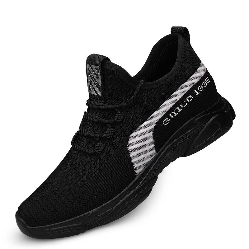 men's height increase 10cm flying woven breathable sports shoes inner height increase men's shoes 8 height increase casual board shoes tide
