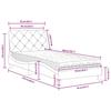 VidaXL Bed with Mattress, Upholstered Bed with Headboard Cushion, Single Bed, Adult Bedroom Interior Bed, 3208637