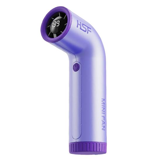 

Портативный ручной вентилятор с бесщеточным двигателем, цифровым дисплеем, мощным потоком воздуха, высокоскоростным, перезаряжаемым персональным небольшим дорожным вентилятором фиолетовый