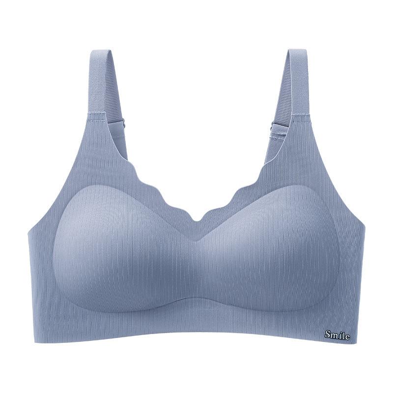 One-piece fixed cup seamless underwear women's small breasts gather thin naked without steel ring anti-sagging adjustment bra