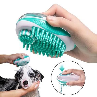 Badebürste für Haustiere, Hunde und Katzen, 2-in-1, Spa-Massagekamm für Haustiere, weiche Silikon-Dusche, Haarpflege, Cmob-Reinigungswerkzeug für Hunde, Heimtierbedarf